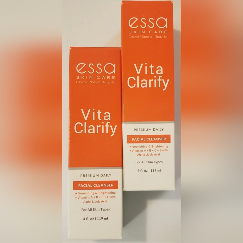 New 2 boxes ESSA Vita Clarify Facial Cleanser face wash All Skin Types 4 oz each